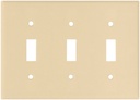 WALLPLATE 3 GANG IVORY DCRTV  