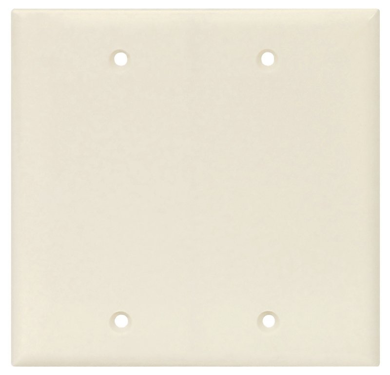 WALLPLATE BLANK LT ALMOND 2G  
