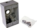 WALLPLATE BOX GRY 1G 4CT 1/2IN
