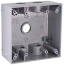 WALLPLATE BOX GRY 2G 5CT 1/2IN