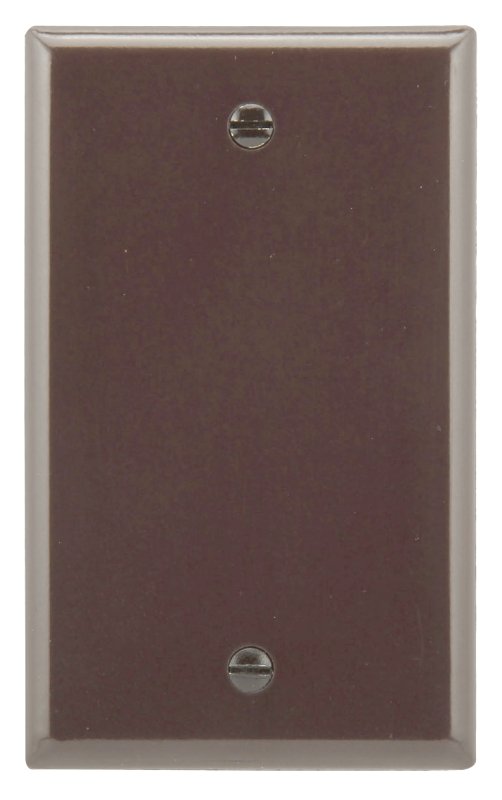 WALLPLATE DECO 1G BLANK BROWN 