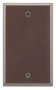 WALLPLATE DECO 1G BLANK BROWN 