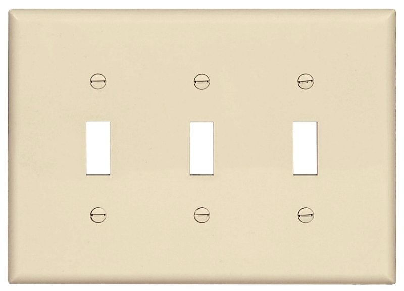 WALLPLATE TOGGLE LT ALMOND 3G 