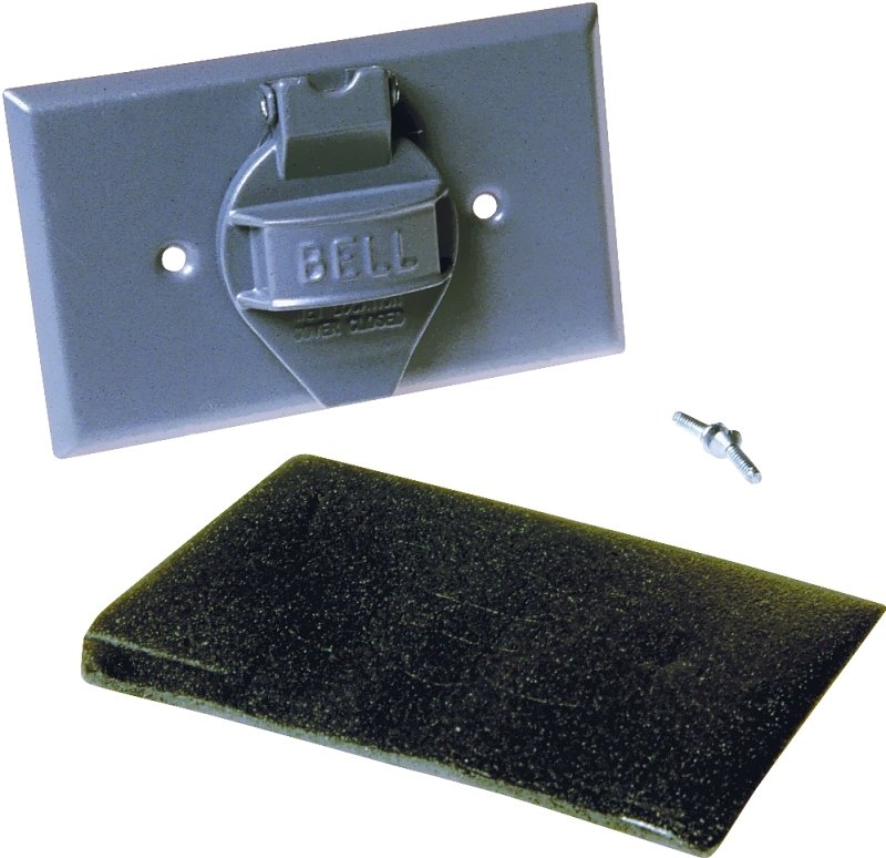 WALLPLT CVR HRZ GRY 1G 1.406IN