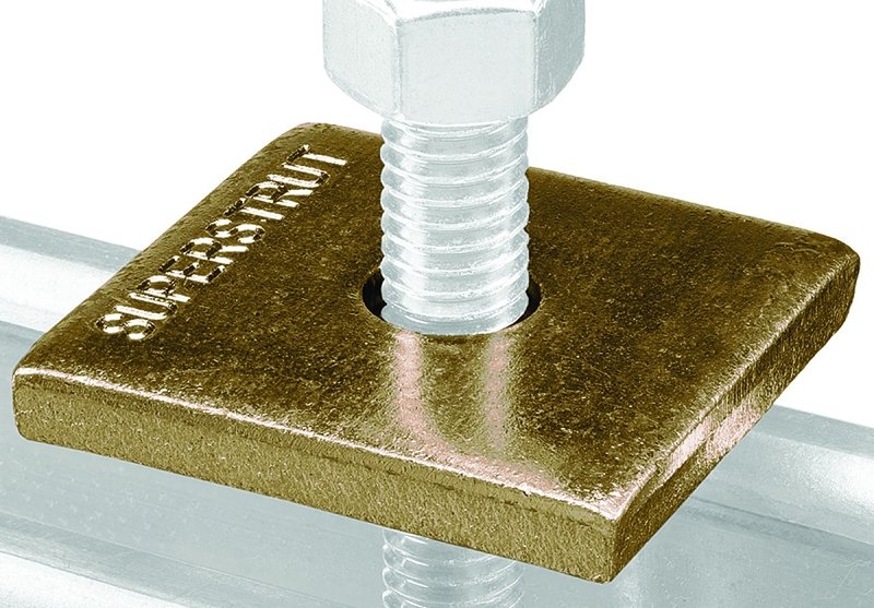WASHER SQ GOLD/GALV STL 3/8IN 