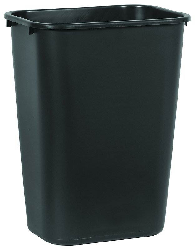 WASTEBASKET 41QT LARGE BLACK  