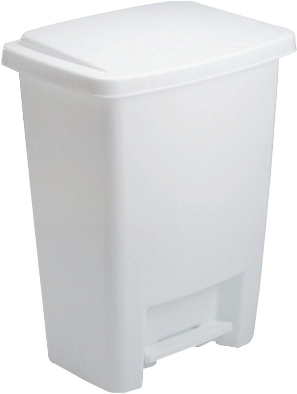 WASTEBASKET STEP ON WHT 31.2 L