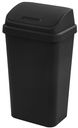 WASTEBASKET SWINGTOP BLK 13GA 