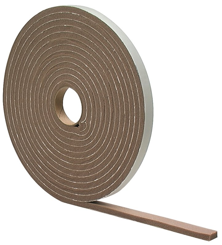 WEATHERSTRIP TAPE HD 17FT BRWN