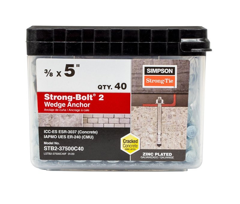 WEDGE ANCHOR ZINC 3/8X5IN     