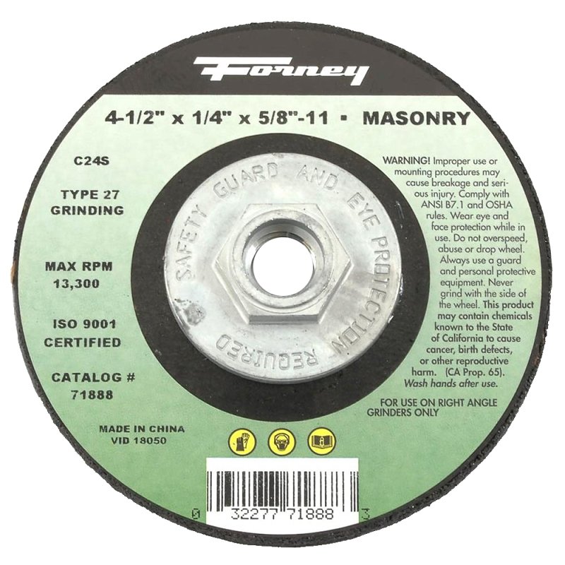 WHEEL GRINDING 4-1/2X1/4X5/8IN