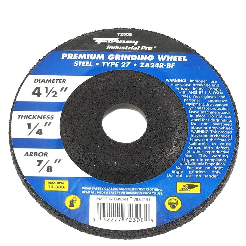 WHEEL GRINDING 4-1/2X1/4X7/8IN