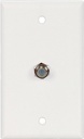 WHT COAXIAL JACK W/WALL PLATE 