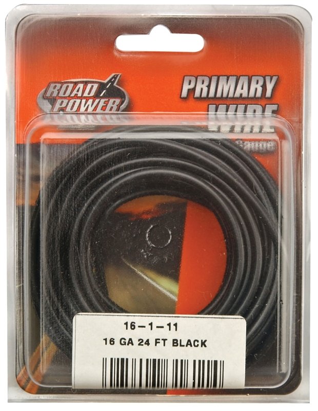 WIRE PRIM BLK 24FT CD 16GA    