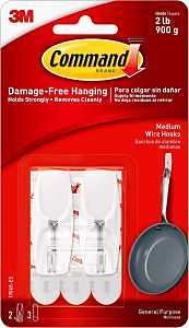 WIRE TOGGLE HOOK WHITE MEDIUM 