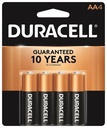 BATTERY ALKALINE CU TOP 4/AA  
