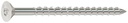 WOOD SCREW BUGLE SS SQ NO8X2IN