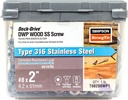 WOOD SCREW DECK SS NO8 X 2IN  
