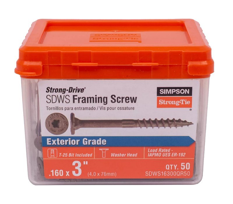 WOOD SCREW EXT 3IN STAR DRIVE 