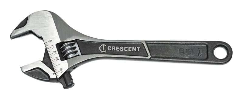 WRENCH ADJ WDE JAW CARDED 8IN 