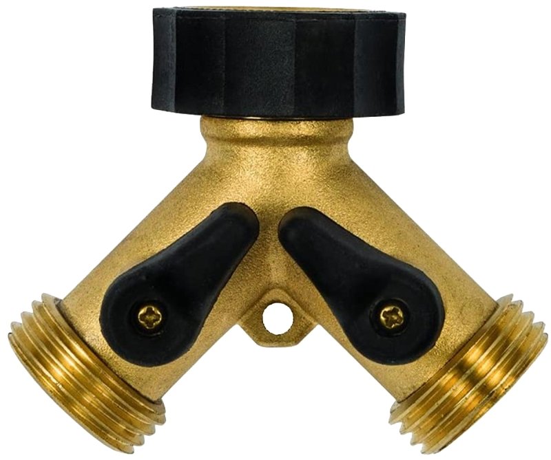 Y-CONN W/SHUTOFF BRASS        