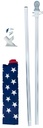 FLAG US SET NYLN 6FT STEEL POL