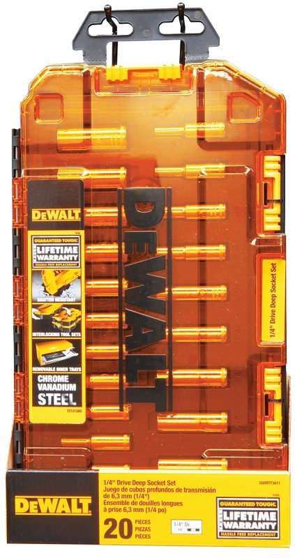 SOCKET SET DEEP 1/4IN DRIVE   