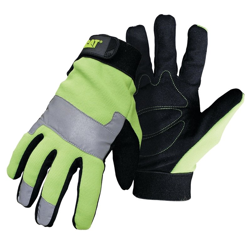 GLOVE HI-VIS PADDED PALM UTIL 