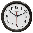 CLOCK WALL RND PLSTC BLK 10IN 