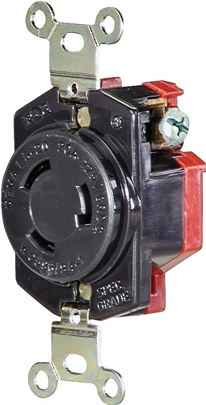 RECEPTACLE BLACK 2POLE 125V   