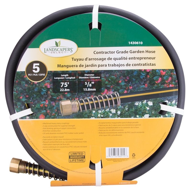 HOSE GARDEN HVDY 5PLY 5/8X75FT