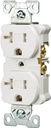 RECEPTACLE WHT 2POLE 20A/125V 