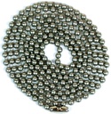 CHAIN BEADED 3FT BRSHD PEWTER 