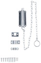 CHAIN BOLT STL 4IN ZINC PLATED