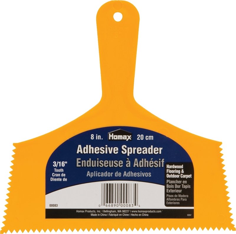 SPREADR ADHES 8IN 3/16VNOTCH  