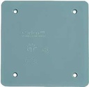 COVER BOX SQ PVC 2G BLANK GRAY