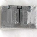 COVER BOX WTHR 1 GANG GRAY    