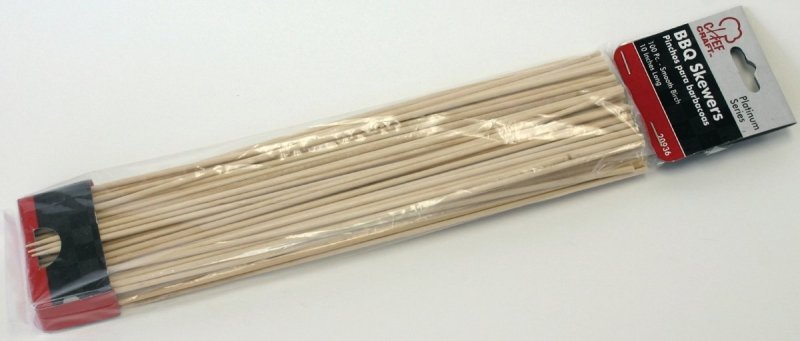 SKEWER BBQ BIRCH 100PC 10IN   