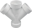 WYE DWV HUB DOUBLE 3 IN       