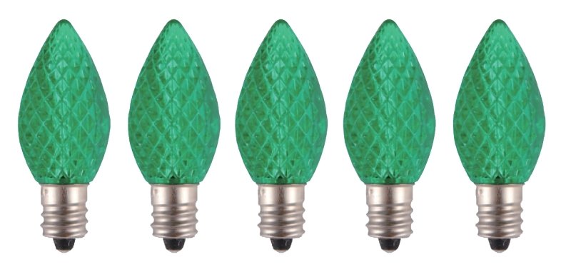 BULB LED RETRO C7 CRYSTAL GRN 