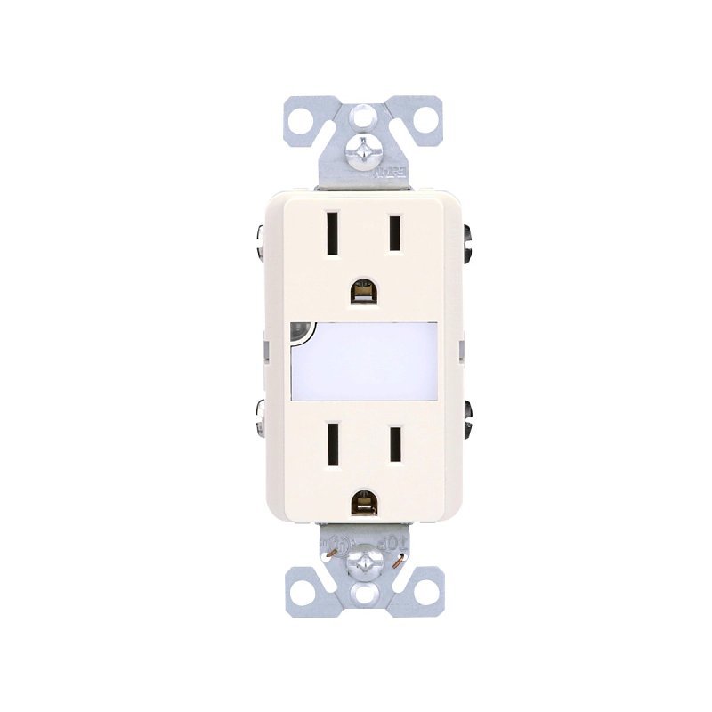 RECEPTACLE DPX W/NTLT ALM 15A 
