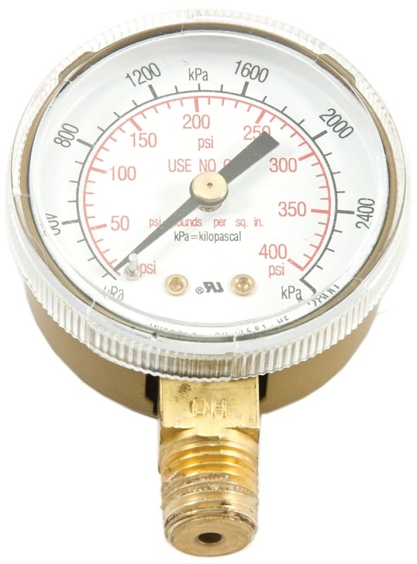 GAUGE 2IN ACETY HP 0-400 PSI  