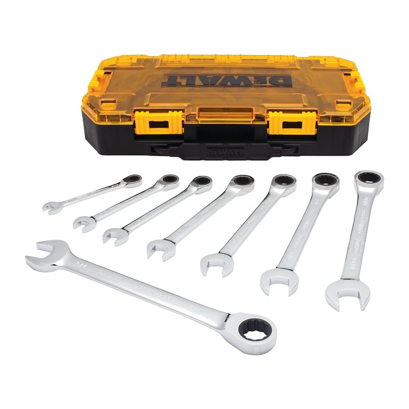 WRENCH SAE RATCHET COMBO 8PC  