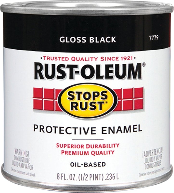 PAINT RUST OBS GLOSS BLK 1/2PT