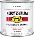 PAINT RUST OBS FLAT WHT 1/2PT 