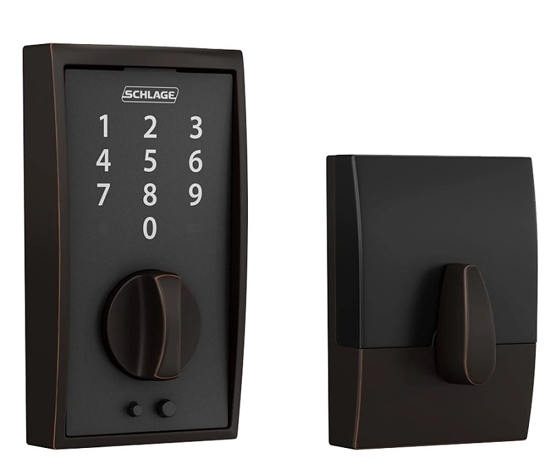 DEADBOLT KEYLESS CENTURY MBLK 