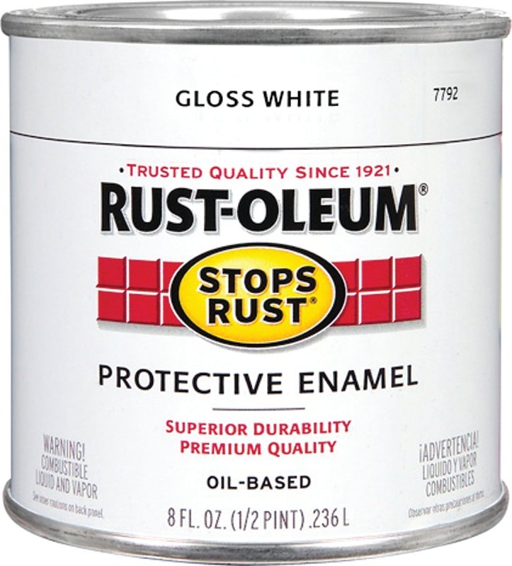 PAINT RUST OBS GLOSS WHT 1/2PT