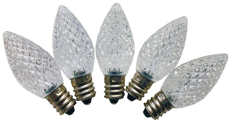 BULB LED C7 PLASTIC CRYS CLEAR