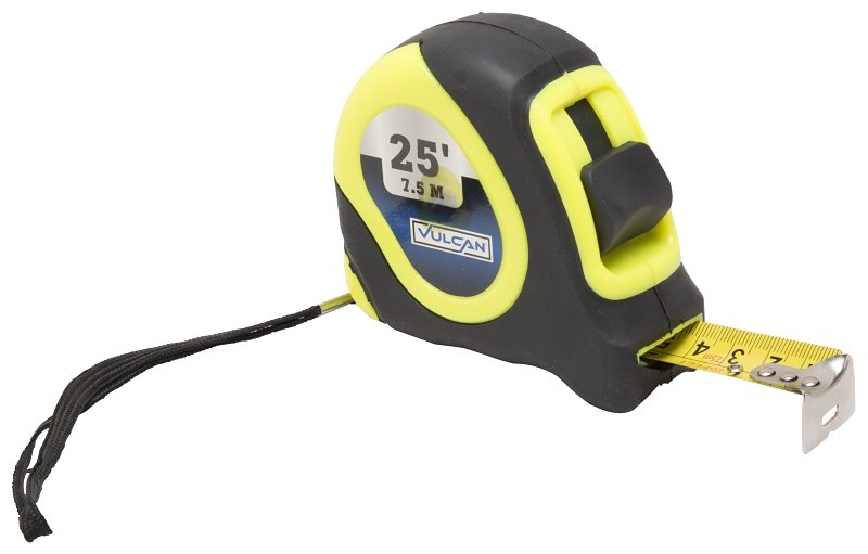 RULE TAPE NEON LIME 25FTX1IN  