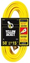 CORD EXT WITH/LT 12/3X50FT YEL